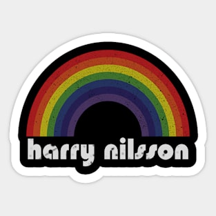 Harry Nilsson Vintage Retro Rainbow Sticker